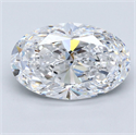Natural Diamond 4.01 Carats, Oval with  Cut, D Color, VS1 Clarity and Certified by GIA