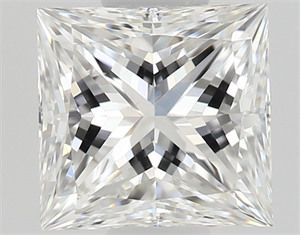 Picture of Natural Diamond 0.51 Carats, Princess with  Cut, F Color, VS1 Clarity and Certified by GIA