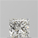 Natural Diamond 0.70 Carats, Princess with  Cut, J Color, SI1 Clarity and Certified by GIA
