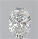 Natural Diamond 1.50 Carats, Oval with  Cut, G Color, SI2 Clarity and Certified by GIA