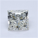 Natural Diamond 1.00 Carats, Princess with  Cut, J Color, VS1 Clarity and Certified by GIA