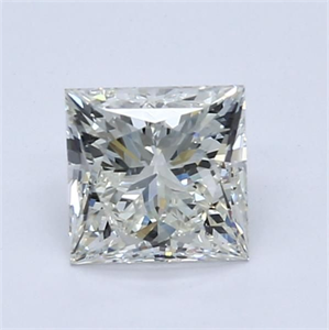 Picture of Natural Diamond 1.00 Carats, Princess with  Cut, J Color, VS1 Clarity and Certified by GIA