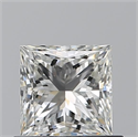 Natural Diamond 0.72 Carats, Princess with  Cut, I Color, VVS1 Clarity and Certified by GIA