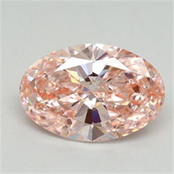 Picture of Lab Grown Diamond 2.07 Carats, Oval with  Cut, Fancy Vivid Pink Color, VS2 Clarity and Certified by IGI