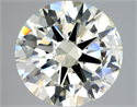 Natural Diamond 3.70 Carats, Round with Excellent Cut, M Color, SI2 Clarity and Certified by HRD