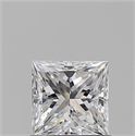 Natural Diamond 0.81 Carats, Princess with  Cut, D Color, VS2 Clarity and Certified by GIA