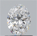 Natural Diamond 0.61 Carats, Oval with  Cut, D Color, VVS2 Clarity and Certified by GIA