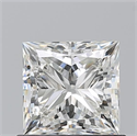 Natural Diamond 0.91 Carats, Princess with  Cut, I Color, VVS2 Clarity and Certified by GIA