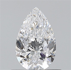 Picture of Natural Diamond 0.58 Carats, Pear with  Cut, D Color, FL Clarity and Certified by GIA