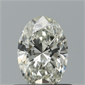 Natural Diamond 0.50 Carats, Oval with  Cut, H Color, IF Clarity and Certified by IGI