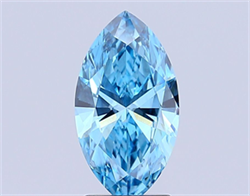 Picture of Lab Grown Diamond 2.01 Carats, Marquise with  Cut, Fancy Vivid Blue Color, VS1 Clarity and Certified by IGI