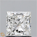 Natural Diamond 1.07 Carats, Princess with  Cut, J Color, VS1 Clarity and Certified by GIA
