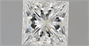 Natural Diamond 0.60 Carats, Princess with  Cut, H Color, VVS1 Clarity and Certified by GIA