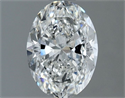 Natural Diamond 1.00 Carats, Oval with  Cut, F Color, SI2 Clarity and Certified by GIA