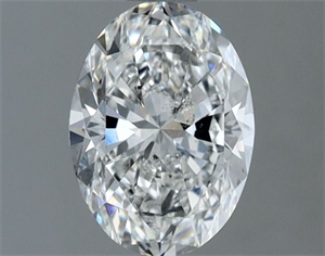 Picture of Natural Diamond 1.00 Carats, Oval with  Cut, F Color, SI2 Clarity and Certified by GIA
