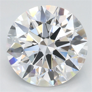 Picture of Lab Grown Diamond 3.09 Carats, Round with Ideal Cut, D Color, IF Clarity and Certified by IGI