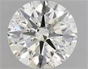 Natural Diamond 1.02 Carats, Round with Excellent Cut, L Color, I1 Clarity and Certified by GIA