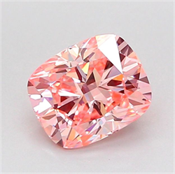 Picture of Lab Grown Diamond 1.31 Carats, CUSHION MODIFIED with  Cut, Fancy Intense Pink Color, VVS2 Clarity and Certified by IGI