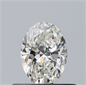Natural Diamond 0.41 Carats, Oval with  Cut, H Color, VVS2 Clarity and Certified by GIA