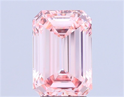 Picture of Lab Grown Diamond 3.59 Carats, Emerald with  Cut, Fancy Pink Color, VS2 Clarity and Certified by IGI