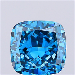 Picture of Lab Grown Diamond 4.81 Carats, CUSHION MODIFIED with  Cut, Fancy Vivid Blue Color, VVS2 Clarity and Certified by IGI