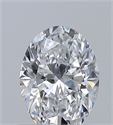 Natural Diamond 0.50 Carats, Oval with  Cut, D Color, VS1 Clarity and Certified by GIA