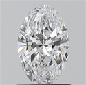 Natural Diamond 1.00 Carats, Oval with  Cut, D Color, VS2 Clarity and Certified by GIA