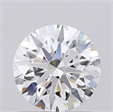 Lab Grown Diamond 0.86 Carats, Round with Ideal Cut, D Color, IF Clarity and Certified by IGI