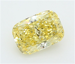 Picture of Lab Grown Diamond 2.04 Carats, CUSHION MODIFIED with  Cut, Fancy Intense Yellow Color, VS1 Clarity and Certified by IGI