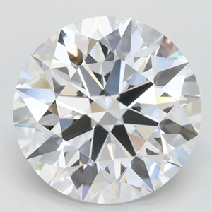 Picture of Lab Grown Diamond 4.28 Carats, Round with Excellent Cut, D Color, VVS2 Clarity and Certified by GIA