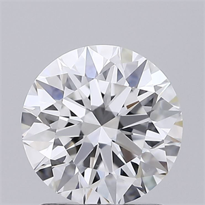 Picture of Lab Grown Diamond 1.51 Carats, Round with Ideal Cut, D Color, VVS2 Clarity and Certified by IGI