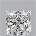 Natural Diamond 1.20 Carats, Princess with  Cut, I Color, VVS1 Clarity and Certified by GIA