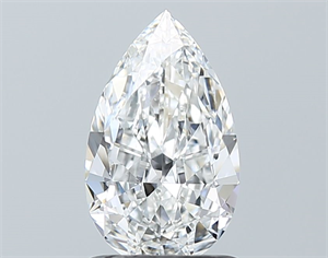 Picture of Natural Diamond 1.00 Carats, Pear with  Cut, E Color, VS2 Clarity and Certified by GIA
