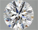 Lab Grown Diamond 2.01 Carats, Round with Excellent Cut, D Color, VVS2 Clarity and Certified by IGI
