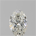 Natural Diamond 0.51 Carats, Oval with  Cut, I Color, SI2 Clarity and Certified by GIA