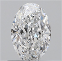 Natural Diamond 0.50 Carats, Oval with  Cut, D Color, VS1 Clarity and Certified by GIA