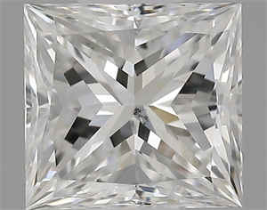 Foto Diamante Natural 0.40 quilates, Princesa , Color E, claridad SI1 y certificado GIA de