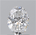 Natural Diamond 0.90 Carats, Oval with  Cut, E Color, SI1 Clarity and Certified by GIA