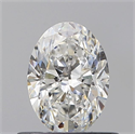 Natural Diamond 0.60 Carats, Oval with  Cut, G Color, SI1 Clarity and Certified by GIA