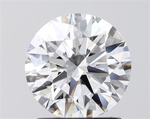 Picture of Lab Grown Diamond 1.52 Carats, Round with Ideal Cut, D Color, VVS2 Clarity and Certified by IGI