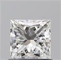 Natural Diamond 0.71 Carats, Princess with  Cut, H Color, SI1 Clarity and Certified by GIA