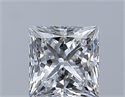Natural Diamond 2.00 Carats, Princess with  Cut, D Color, SI1 Clarity and Certified by GIA