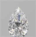 Natural Diamond 0.75 Carats, Pear with  Cut, D Color, VVS1 Clarity and Certified by GIA