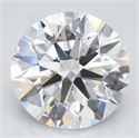 Lab Grown Diamond 2.84 Carats, Round with Ideal Cut, D Color, VVS1 Clarity and Certified by IGI