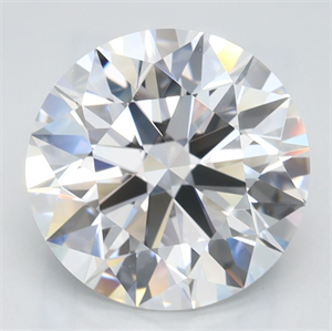 Picture of Lab Grown Diamond 2.84 Carats, Round with Ideal Cut, D Color, VVS1 Clarity and Certified by IGI
