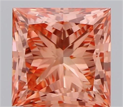 Picture of Lab Grown Diamond 2.02 Carats, Princess with  Cut, Fancy Pink Color, VS1 Clarity and Certified by IGI