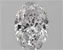 Natural Diamond 1.01 Carats, Oval with  Cut, D Color, I1 Clarity and Certified by GIA