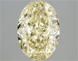 Picture of Lab Grown Diamond 3.05 Carats, Oval with  Cut, Fancy Yellow Color, VS2 Clarity and Certified by IGI