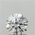 Lab Grown Diamond 1.10 Carats, Round with Ideal Cut, F Color, VS1 Clarity and Certified by IGI