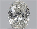 Natural Diamond 0.50 Carats, Oval with  Cut, I Color, SI2 Clarity and Certified by GIA